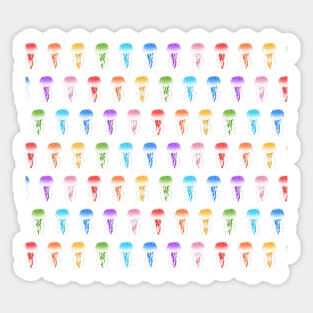 Rainbow Jellofish Pattern Sticker